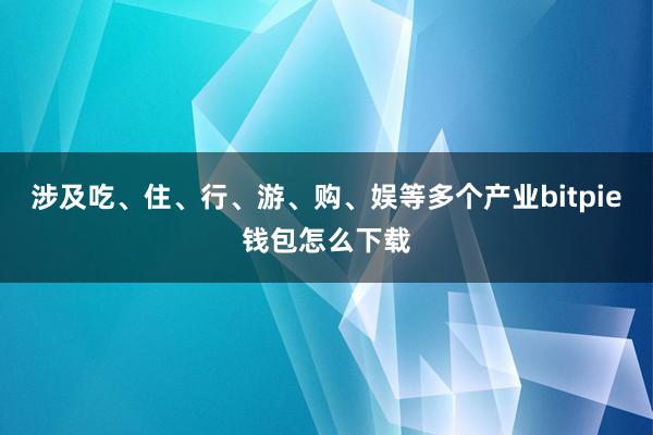 涉及吃、住、行、游、购、娱等多个产业bitpie钱包怎么下载