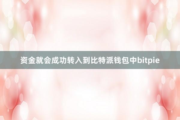 资金就会成功转入到比特派钱包中bitpie