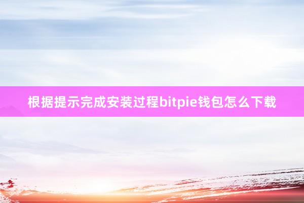 根据提示完成安装过程bitpie钱包怎么下载