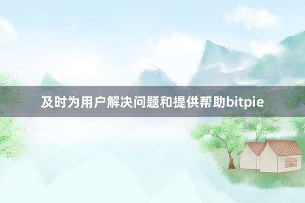 及时为用户解决问题和提供帮助bitpie