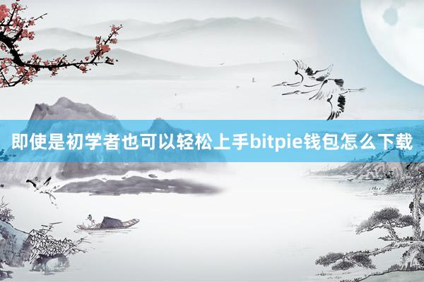 即使是初学者也可以轻松上手bitpie钱包怎么下载