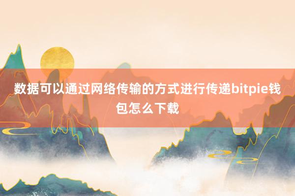 数据可以通过网络传输的方式进行传递bitpie钱包怎么下载