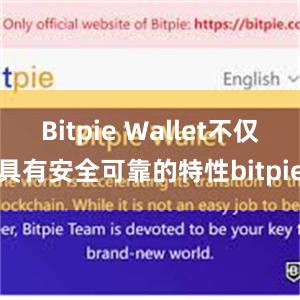 Bitpie Wallet不仅具有安全可靠的特性bitpie