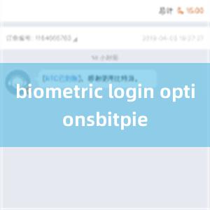 biometric login optionsbitpie